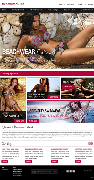 Wordpress Design by pb for Beachwear.net | Design: #1597684