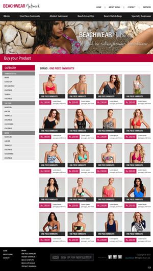 Wordpress Design by pb for Beachwear.net | Design: #1597687