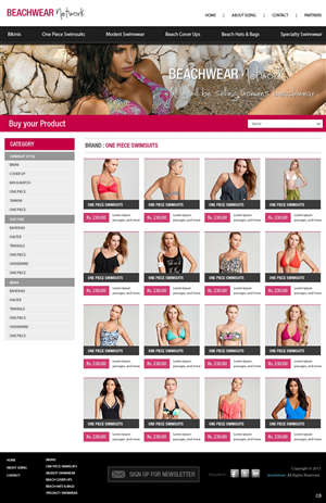 Wordpress Design by pb for Beachwear.net | Design: #1609994