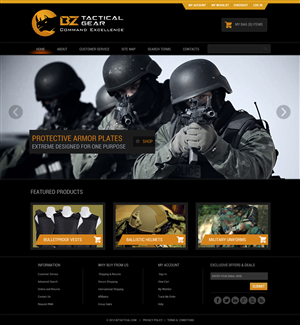 Diseño Web por pb para BZ Tactical Gear | Diseño: #1631901