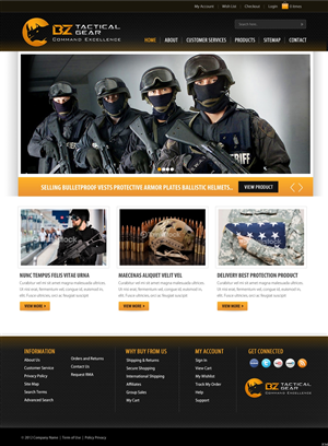 Diseño Web por pb para BZ Tactical Gear | Diseño: #1631911
