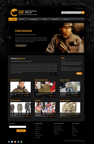 Diseño Web por pb para BZ Tactical Gear | Diseño: #1636981