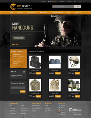 Diseño Web por pb para BZ Tactical Gear | Diseño: #1641225