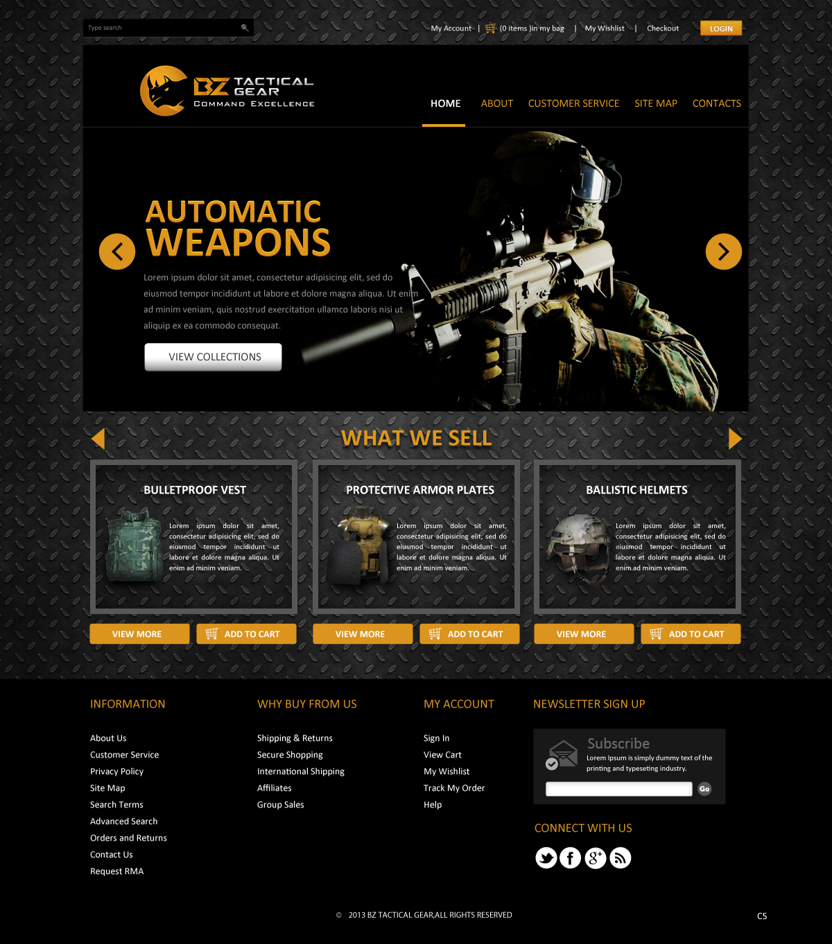 Diseño Web por pb para BZ Tactical Gear | Diseño: #1653603