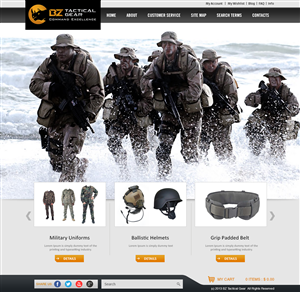 Diseño Web por FC web designer para BZ Tactical Gear | Diseño: #1653947