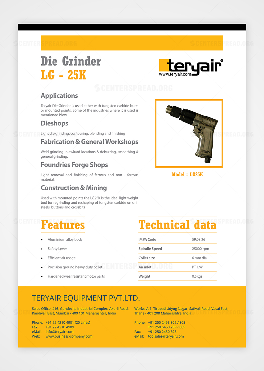 product-specification-sheet-template-database