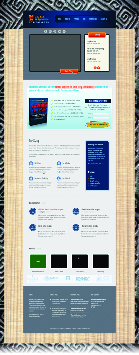 Web-Design von Gunawan Yulianto für Maverick Web Video | Design #1551947
