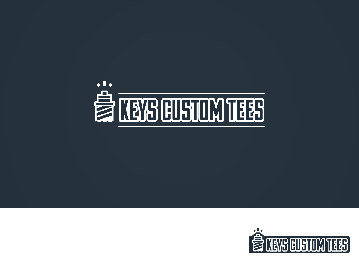 Logo Design by Creative Juice for Keys Custom Tees | Design #5735009