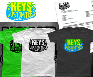 Logo Design by TRHZ for Keys Custom Tees | Design: #5764397