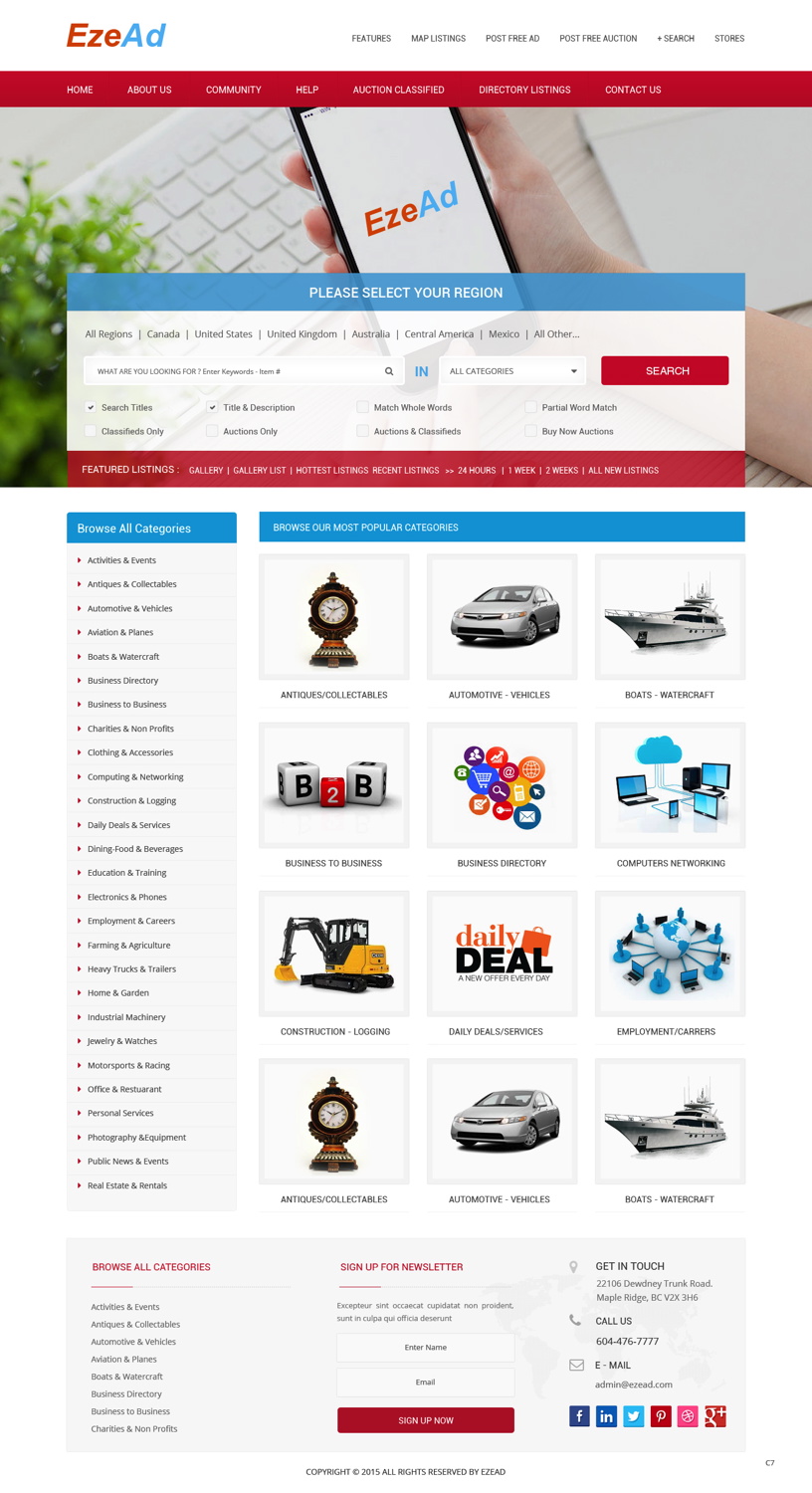 Diseño de Página de Aterrizaje por pb para Ezead Media Group | Diseño #5710634