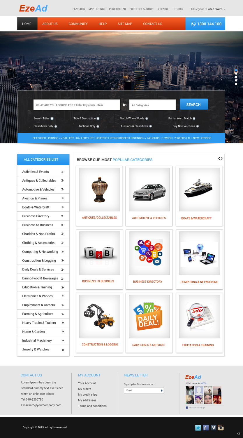 Diseño de Página de Aterrizaje por pb para Ezead Media Group | Diseño #5710638