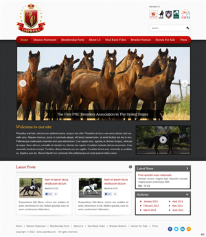 Wordpress Design by pb for United States PRE Breeders Association | Design: #1556621