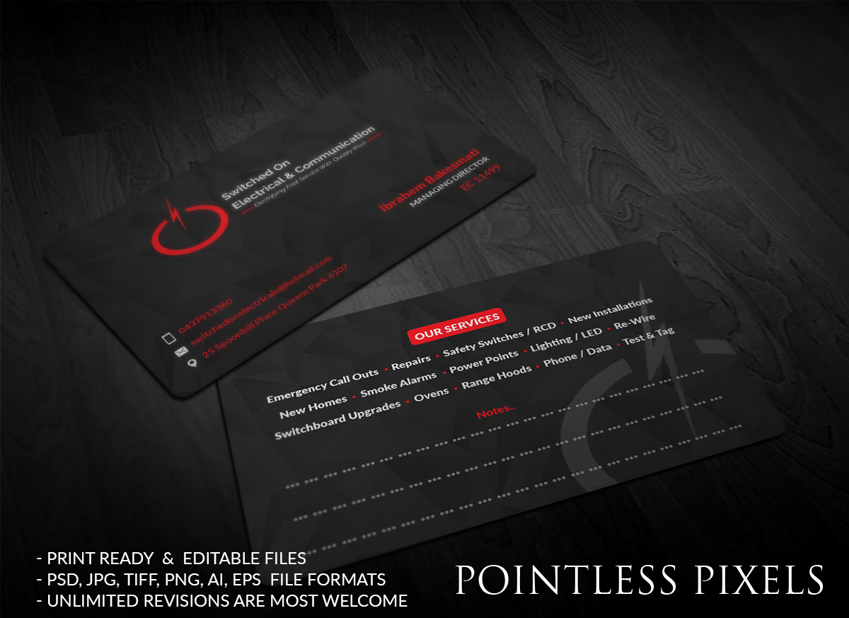 Business Card Design by Pointless Pixels India for this project | Design #12354152