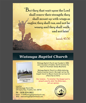 Postcard Design by NatPearlDesigns for Watauga Baptist Church | Design: #5703529