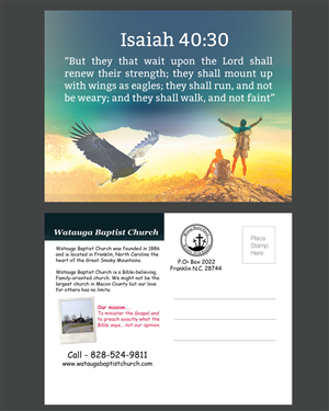 Postcard Design by NatPearlDesigns for Watauga Baptist Church | Design: #5711218