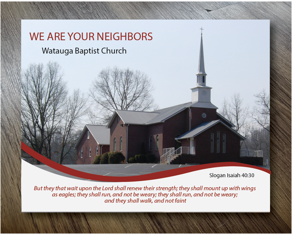Postcard Design by alex989 for Watauga Baptist Church | Design #5696777