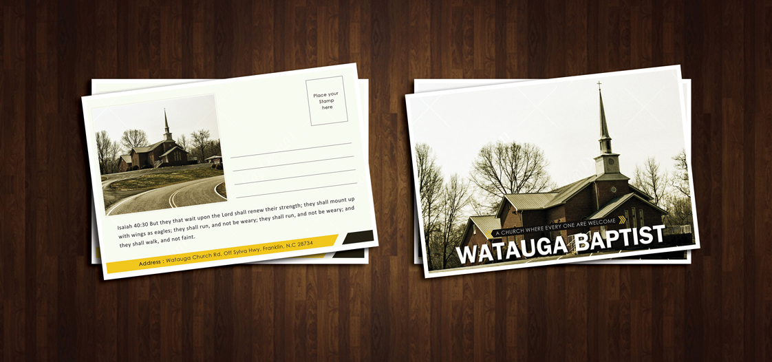 Postcard Design by Shigh5 for Watauga Baptist Church | Design #5693852