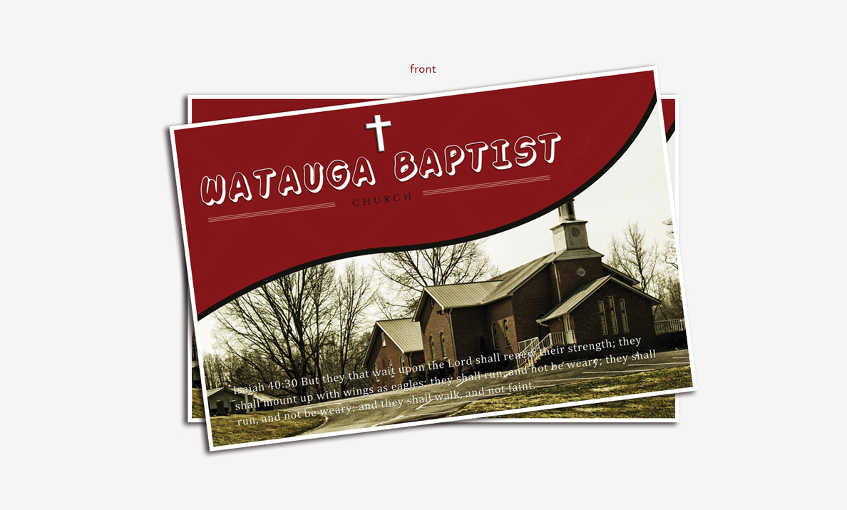 Postkarten-Design von Shigh5 für Watauga Baptist Church | Design #5701097