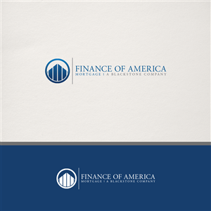 Finance of America Mortgage with a Tagline that says A Blackstone Company | Logo Design by De Zeel