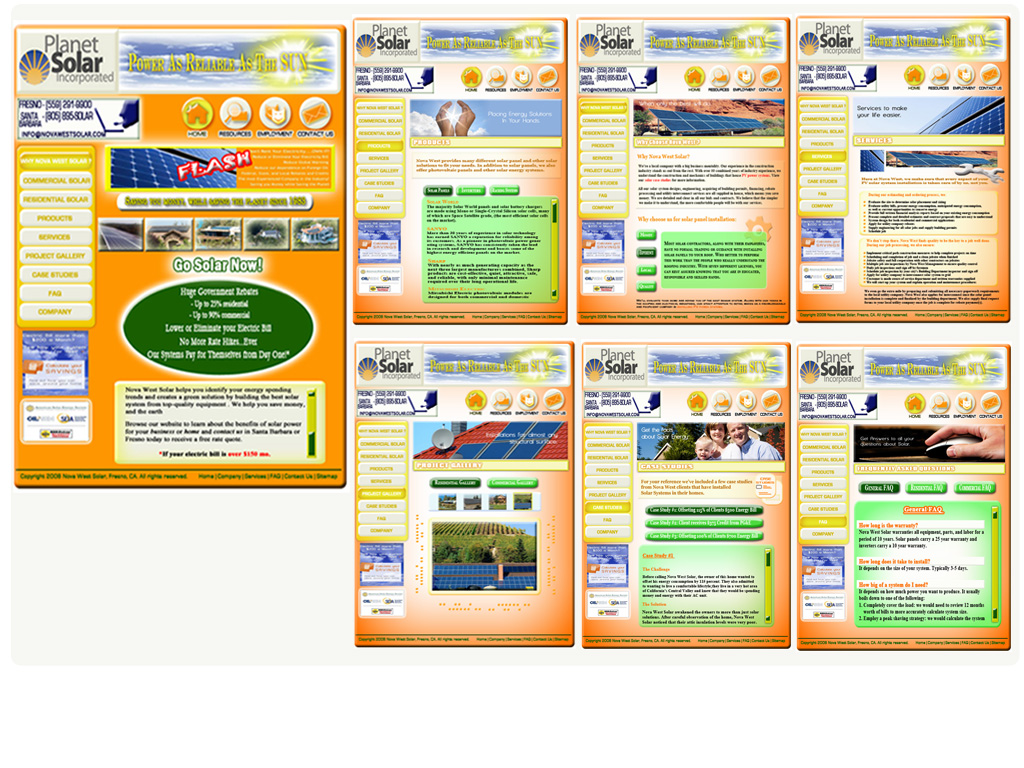 Diseño Web por WN design para Planet Solar inc | Diseño #8581