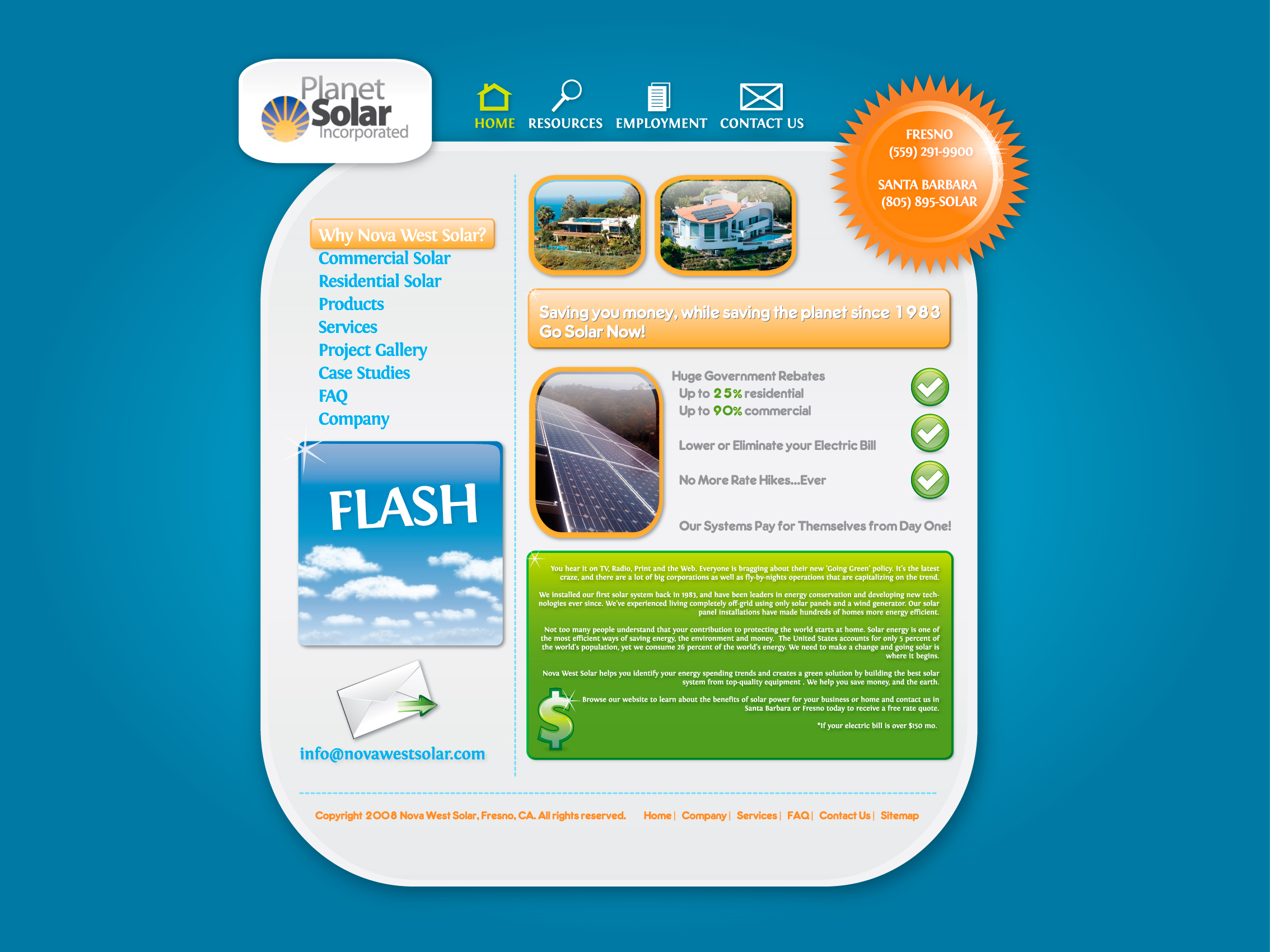 Web Design by PC Design for Planet Solar inc | Design #8119