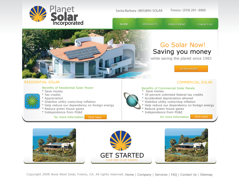 Diseño Web por uniquelogos para Planet Solar inc | Diseño: #8227