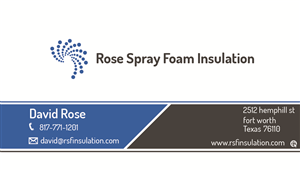 Diseño de Tarjeta de Presentación por Stunningd para Rose Spray Foam Insulation | Diseño: #5698573