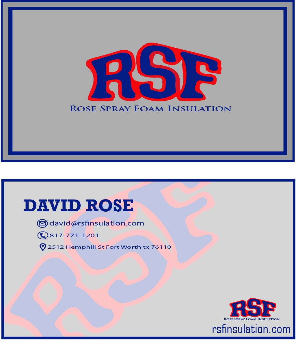 Diseño de Tarjeta de Presentación por Sancia para Rose Spray Foam Insulation | Diseño #5703605