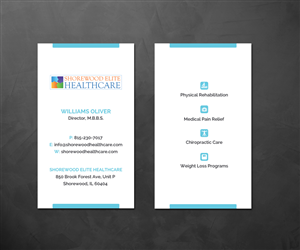 Shorewood Elite Healthcare Needs a Business Card Design | Visitenkarten-Design von Sarah Haroon