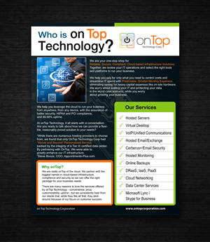Print Design by uk for onTop Technology | Design #5679039
