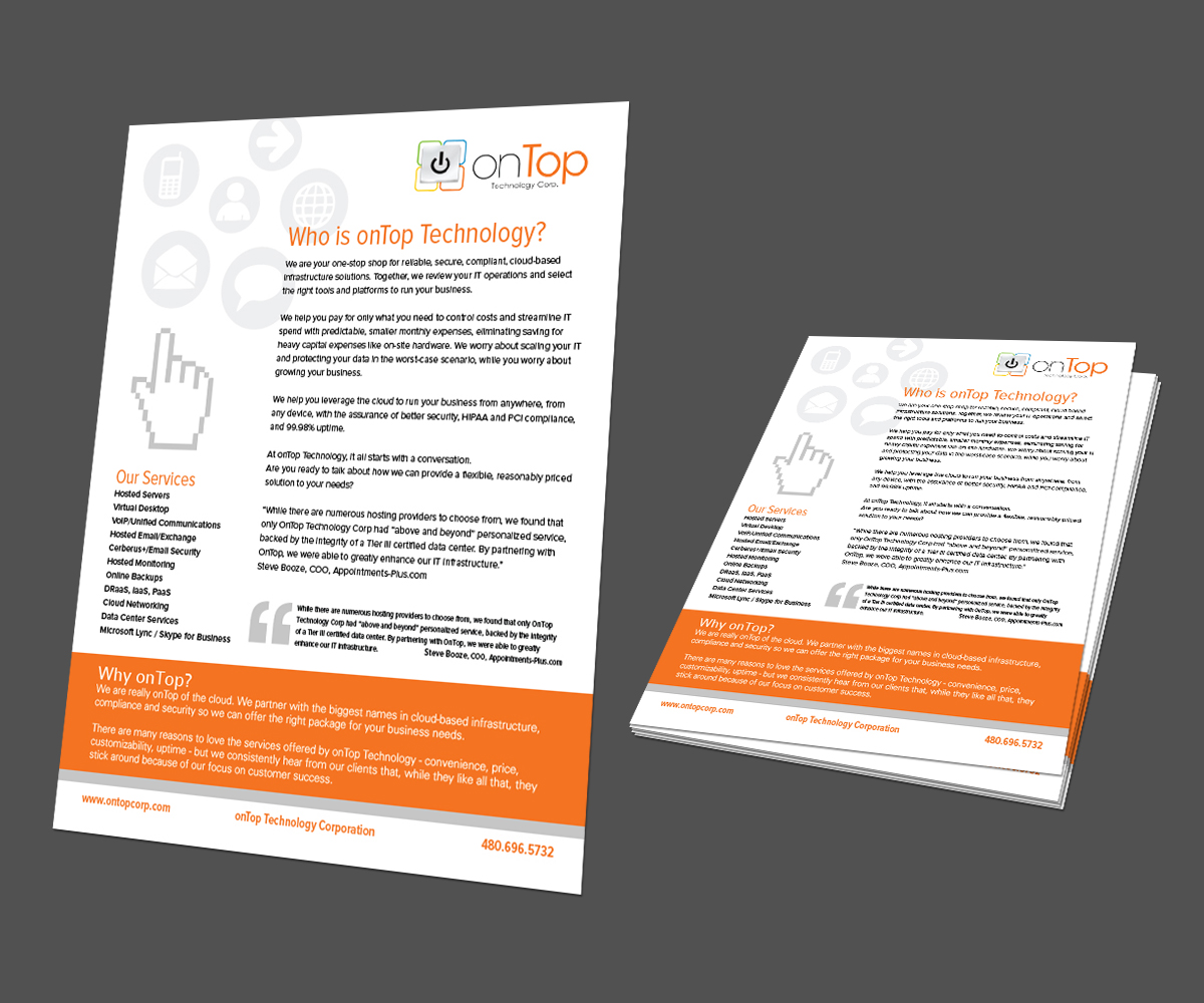 Print Design by kousik for onTop Technology | Design #5683932