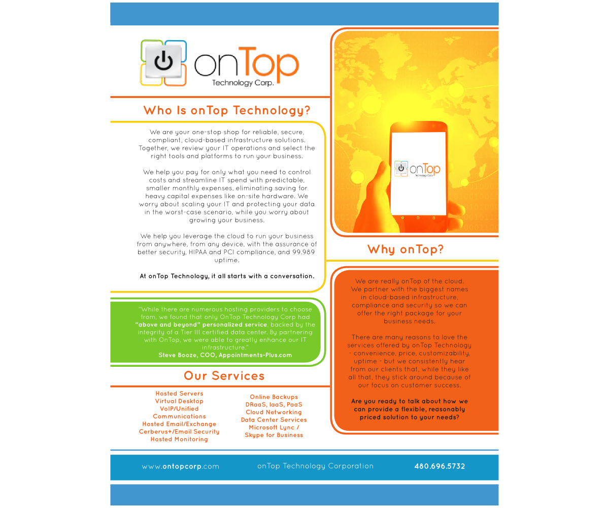 Print Design by cassandraLH for onTop Technology | Design #5708335
