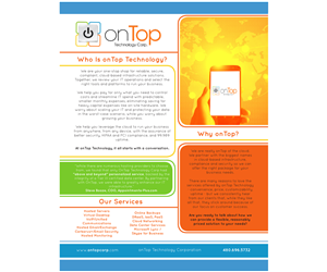 Print Design by cassandraLH for onTop Technology | Design #5708335