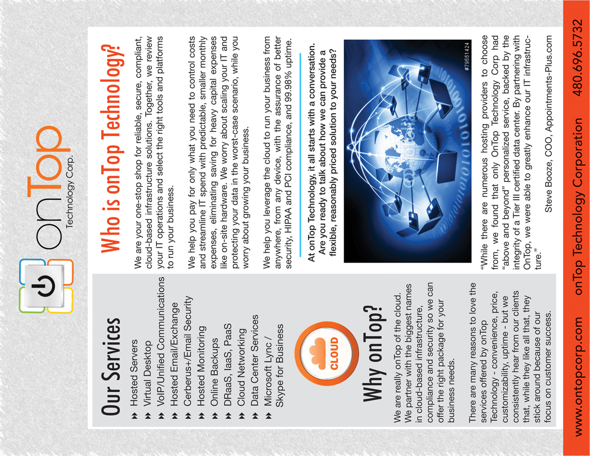 Print-Design von Janis Carroll für onTop Technology | Design #5692727