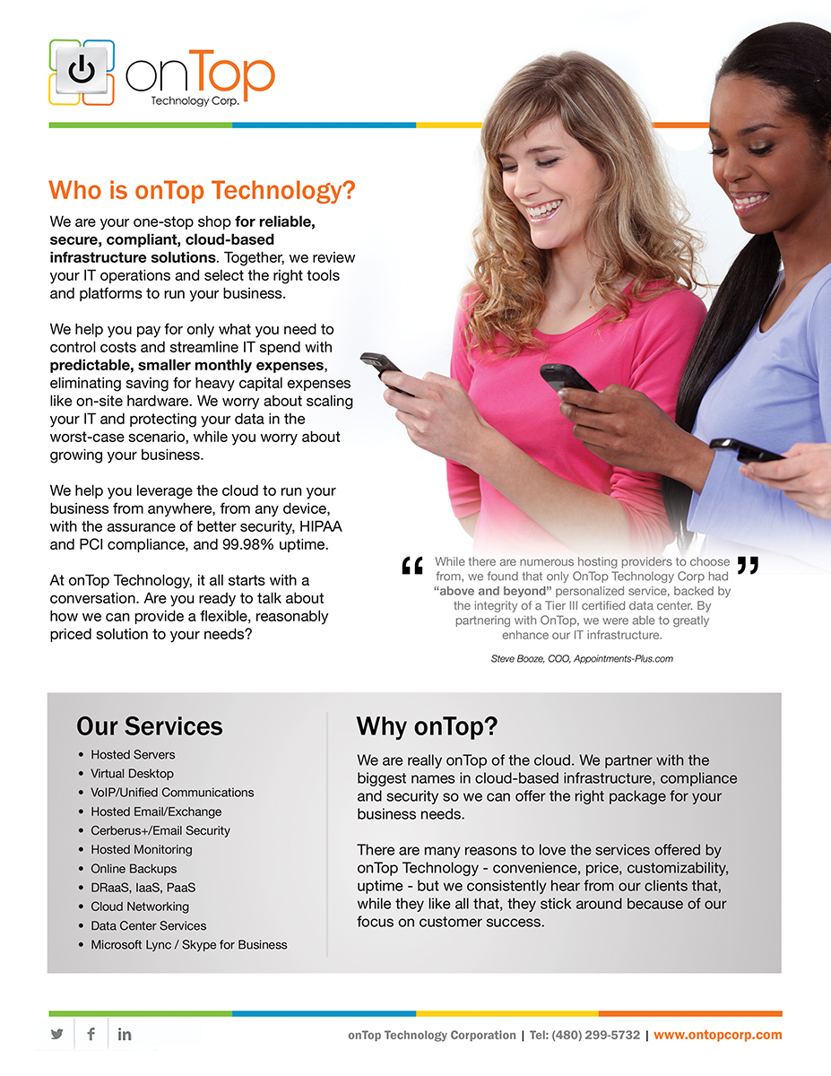 Print Design by IG Creative Solutions for onTop Technology | Design #5710891