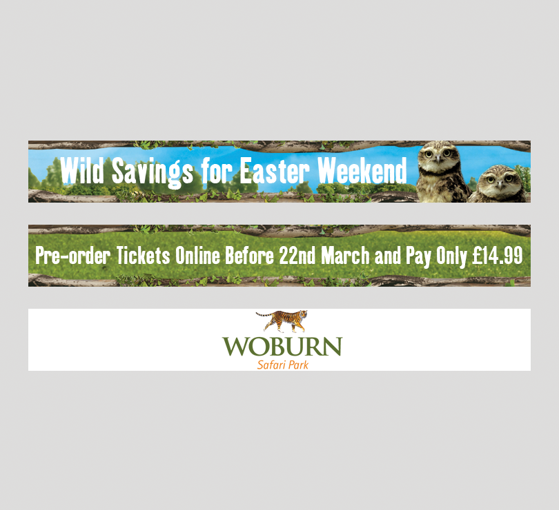 Banner Ad Design by Hayko Koryun for Woburn Safari Park | Design #1555820