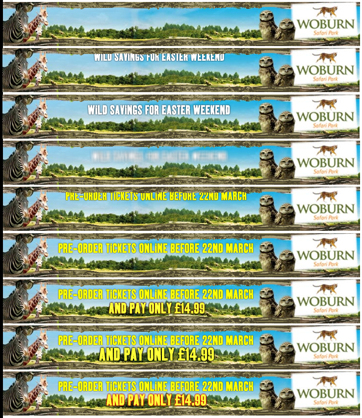 Banner Ad Design by Anna  for Woburn Safari Park | Design #1562628