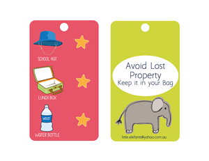 Little Elefants Bag Tags -Business Card to be used as Bag Tags | Diseño de Tarjeta de Presentación por Tatiana.Chamorro