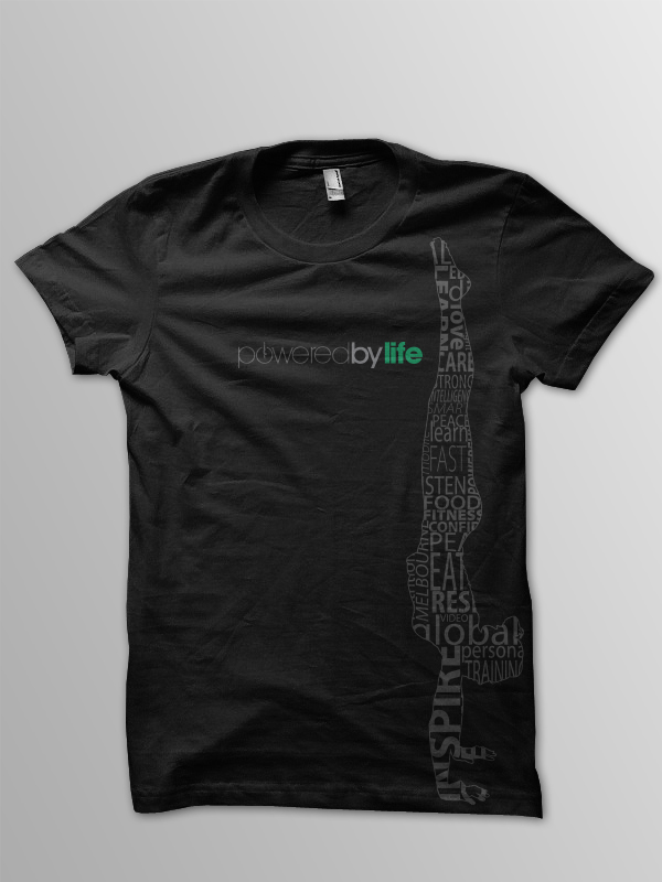 T-shirt Design by Rale for Powered by Life | Design #5821043