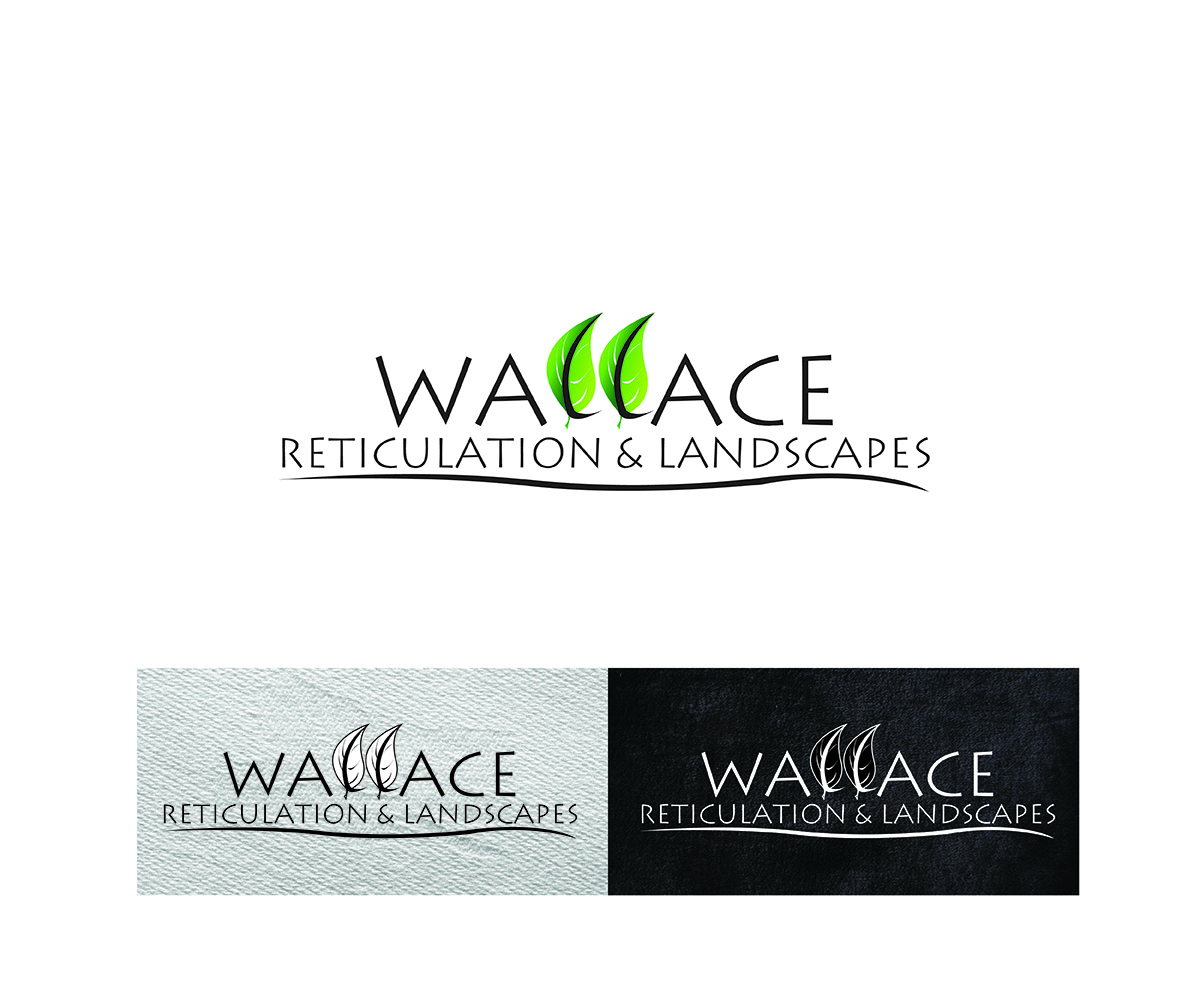 Logo Design by The White Garage for Wallace Reticulation & Lanscapes | Design #5690921