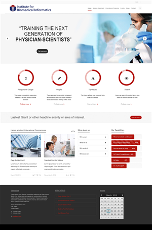 Wordpress Design by TesseraeCreative for Institute for Biomedical Informatics | Design #1588889