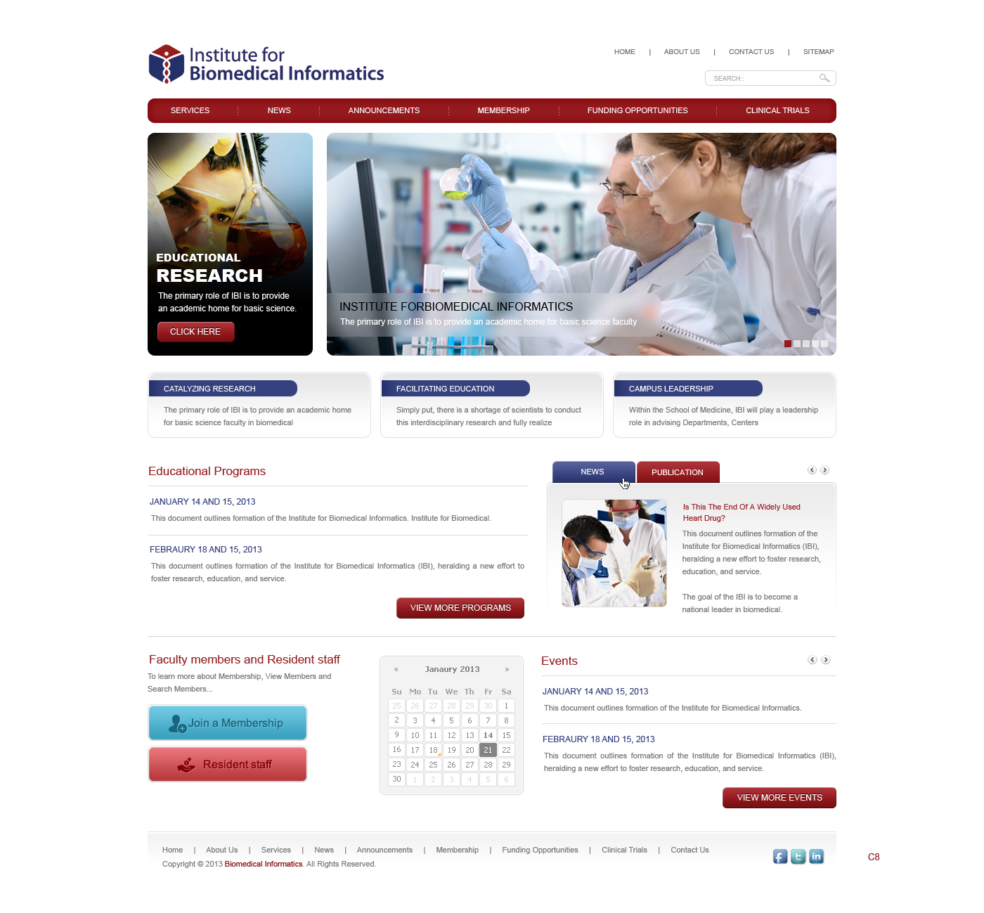 WordPress-Design von pb für Institute for Biomedical Informatics | Design #1565208