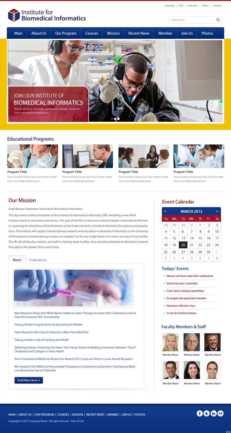 Wordpress Design by pb for Institute for Biomedical Informatics | Design #1565217