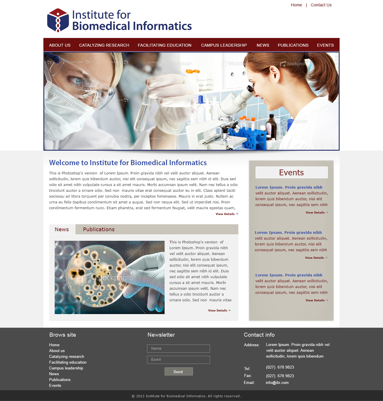 Wordpress Design by Tanvir for Institute for Biomedical Informatics | Design #1574266