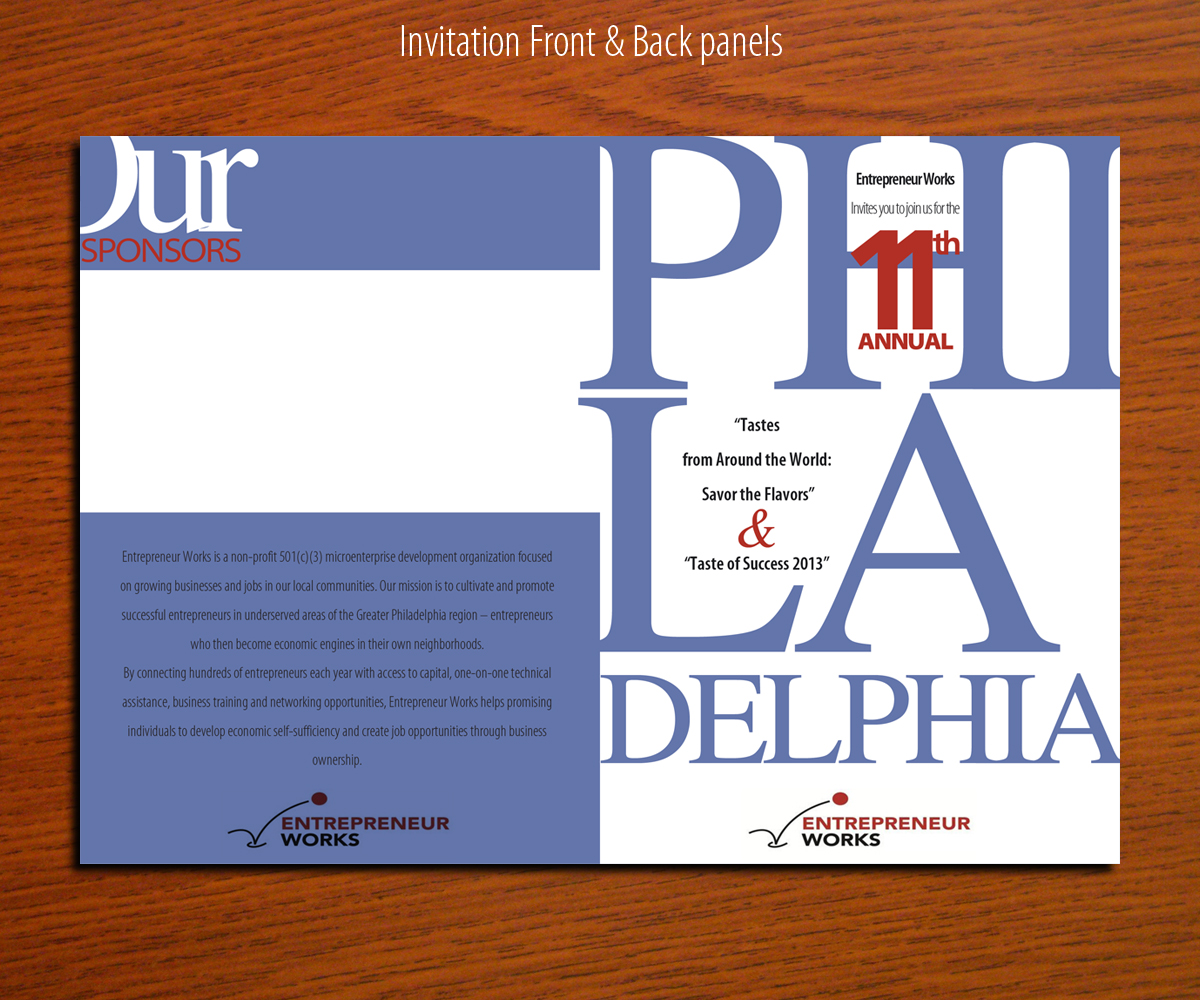 Invitation Design by WholeBranding® for Entrepreneur Works | Design #1593326
