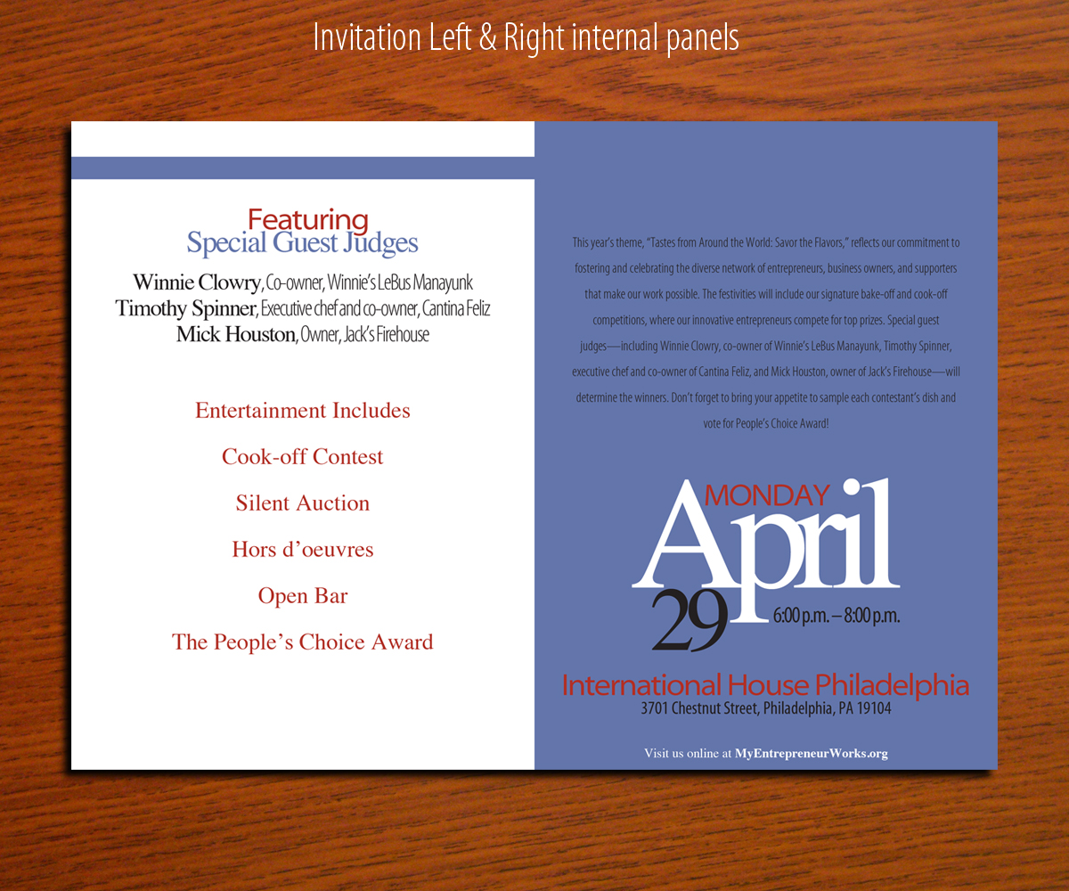 Invitation Design by WholeBranding® for Entrepreneur Works | Design #1593328