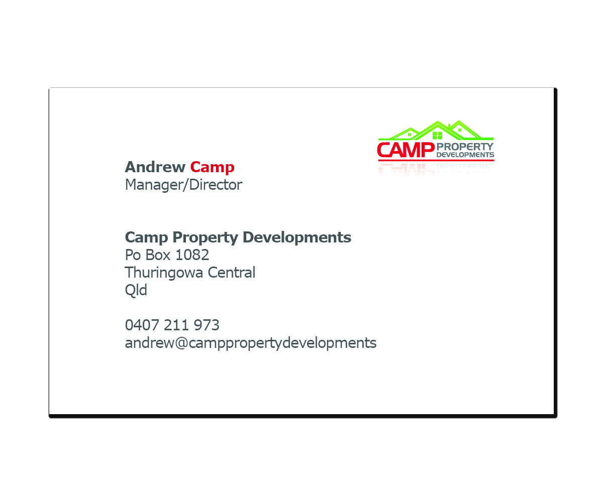 Business Card Design by sabines for Camp Property developments | Design #1560425