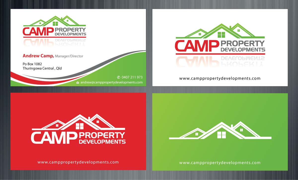 Business Card Design by Sbss for Camp Property developments | Design #1557543
