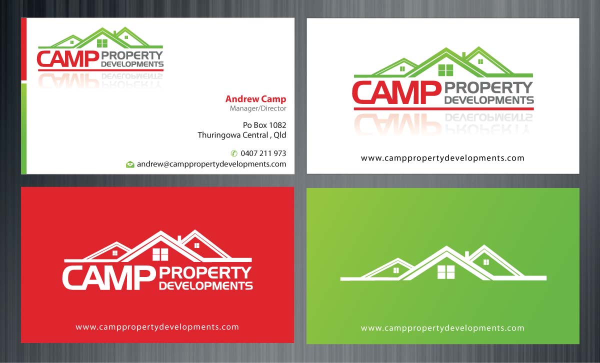 Business Card Design by Sbss for Camp Property developments | Design #1557551