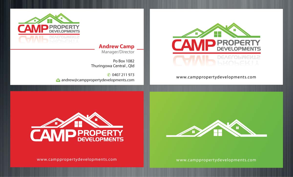 Business Card Design by Sbss for Camp Property developments | Design #1557652